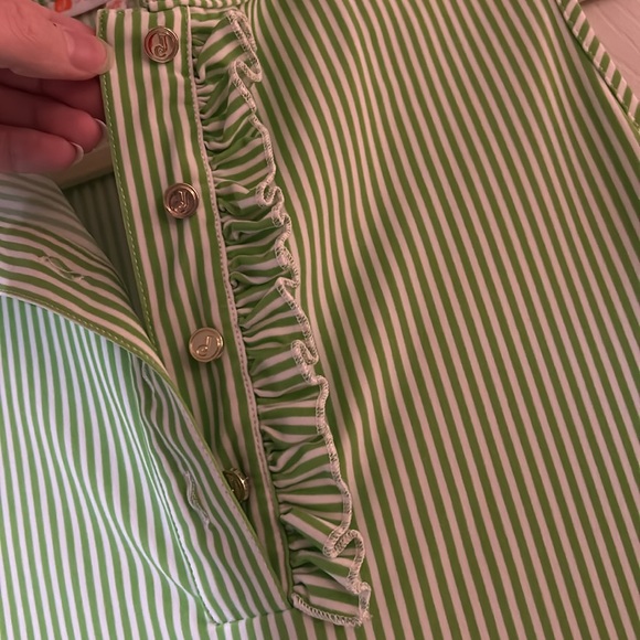 Green and white striped Jude Connally dress - Picture 3 of 3